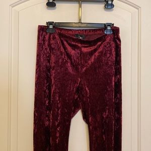Red Velvet Leggings
